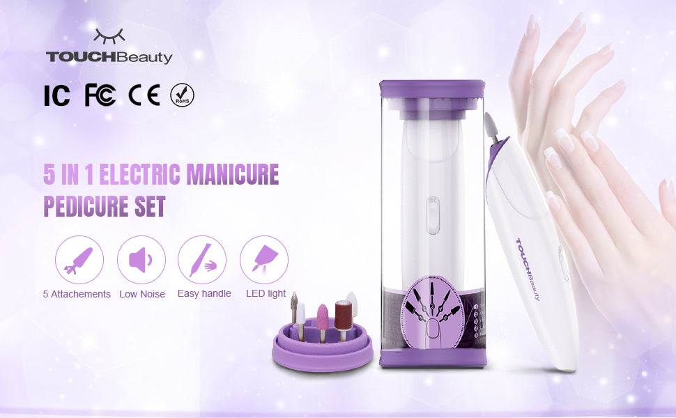 TOUCHBeauty ⏐ 5-in-1 Electric Manicure / Pedicure Set